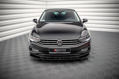 Front Ansatz V.1 für Volkswagen Passat B8 Facelift schwarz Hochglanz