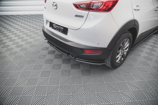 Heck Ansatz Flaps Diffusor für Mazda CX-3 schwarz matt