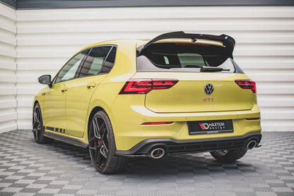 Heck Ansatz Flaps Diffusor V.2 für Volkswagen Golf 8 GTI Clubsport schwarz Hochglanz