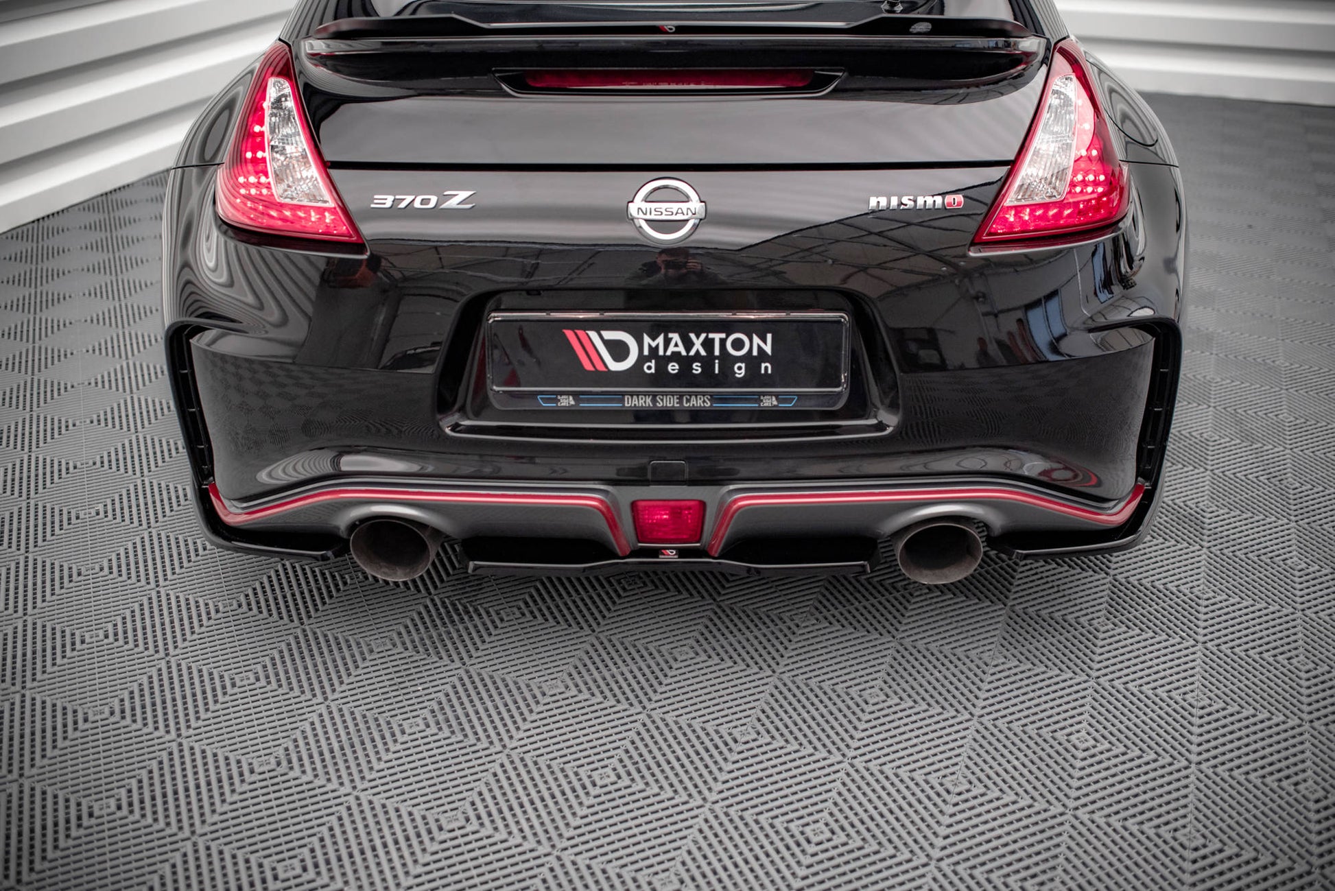 Mittlerer Diffusor Heck Ansatz für Nissan 370Z Nismo Facelift schwarz matt