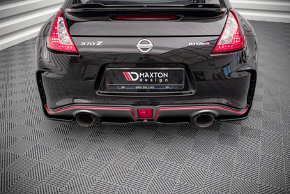 Mittlerer Diffusor Heck Ansatz für Nissan 370Z Nismo Facelift schwarz Hochglanz
