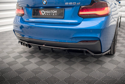 Mittlerer Diffusor Heck Ansatz DTM Look für BMW 2 M-Paket F22 schwarz Hochglanz