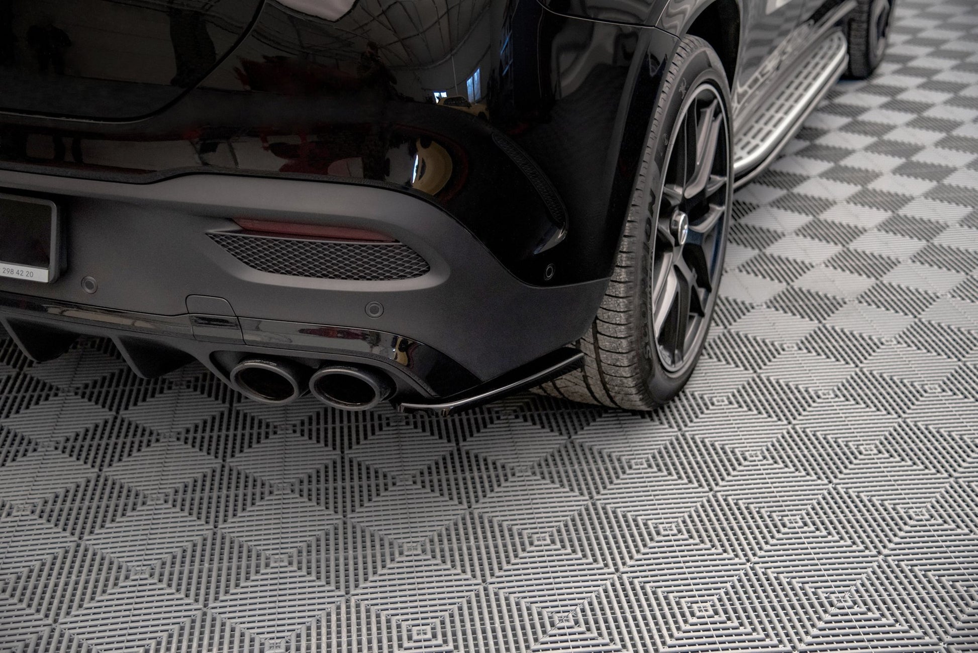 Heck Ansatz Flaps Diffusor für Mercedes-AMG GLE Coupe C167 Carbon Look