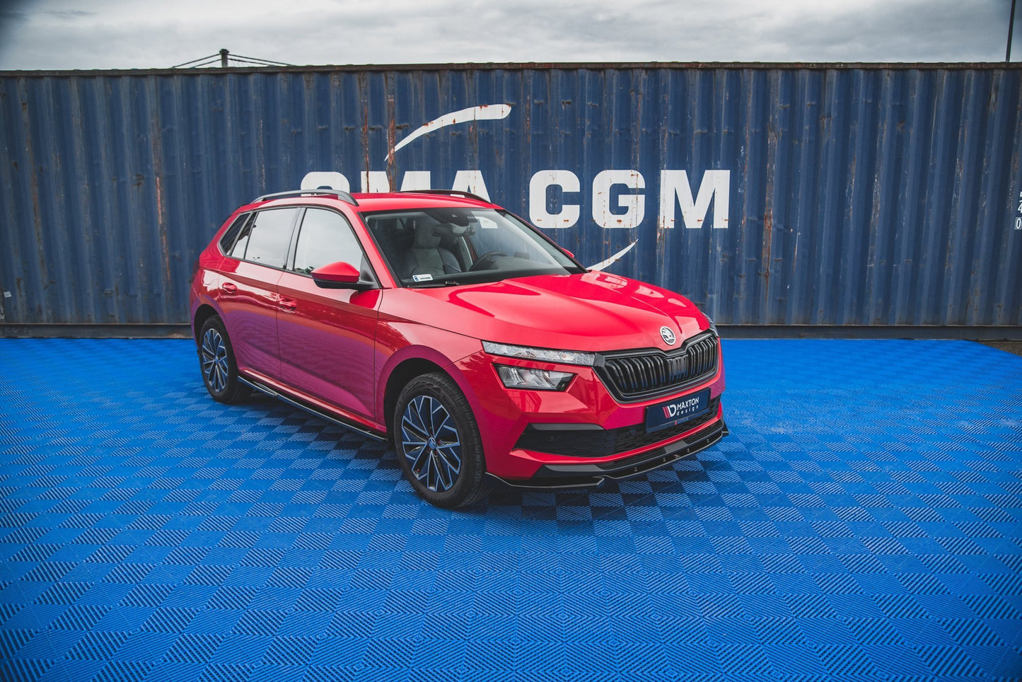 Front Ansatz V.1 für Skoda Kamiq schwarz matt