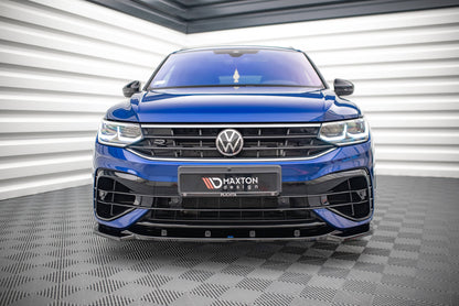 Front Ansatz V.3 für Volkswagen Tiguan R / R-Line Mk2 Facelift schwarz Hochglanz