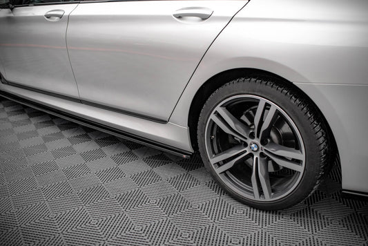 Seitenschweller Ansatz für BMW 7 Lang M-Paket G12 Carbon Look