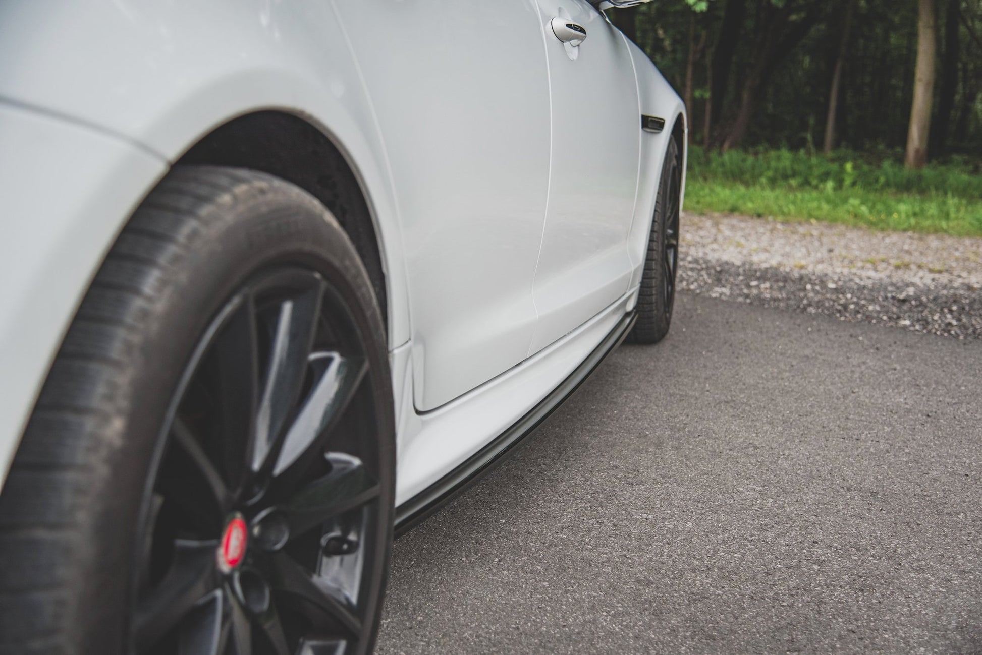 Seitenschweller Ansatz für Jaguar XJ X351 schwarz Hochglanz