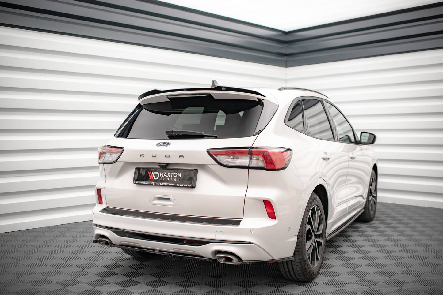Spoiler CAP für Ford Kuga ST-Line Mk3 schwarz Hochglanz