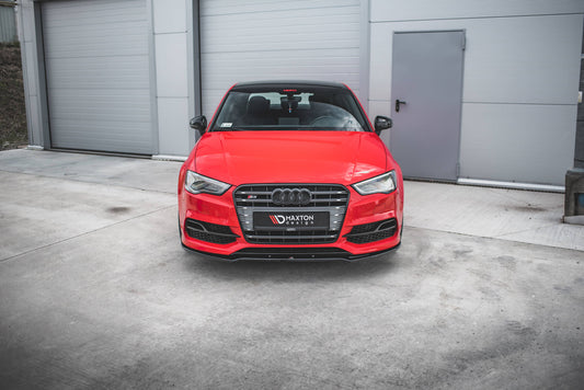 Front Ansatz V.2 für Audi S3 / A3 S-Line 8V Limousine / Cabrio schwarz Hochglanz