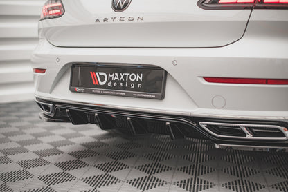 Diffusor Heck Ansatz für Volkswagen Arteon R-Line Facelift Carbon Look