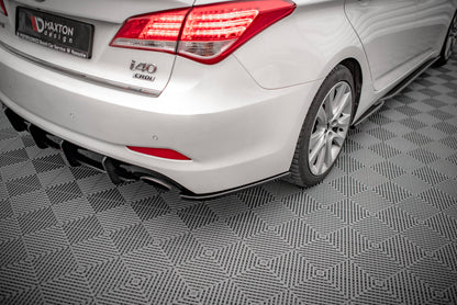 Heck Ansatz Flaps Diffusor für Hyundai I40 Mk1 Carbon Look