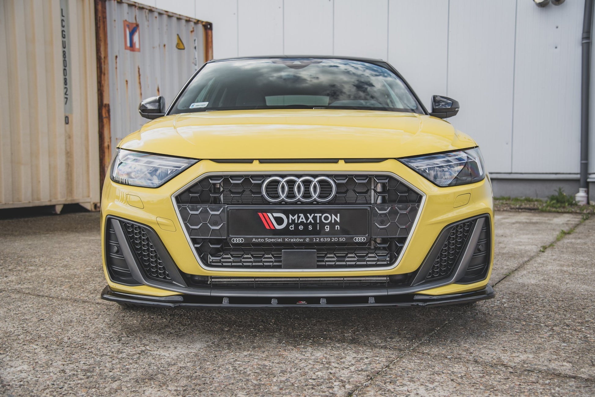 Front Ansatz V.1 für Audi A1 S-Line GB schwarz matt
