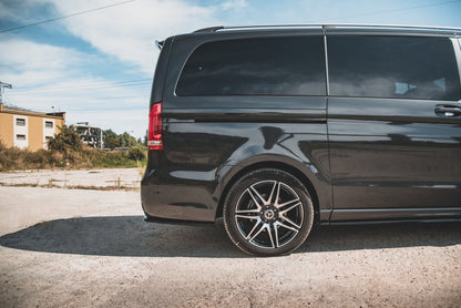 Heck Ansatz Flaps Diffusor V.1 für Mercedes-Benz V-Klasse AMG-Line W447 Facelift Carbon Look