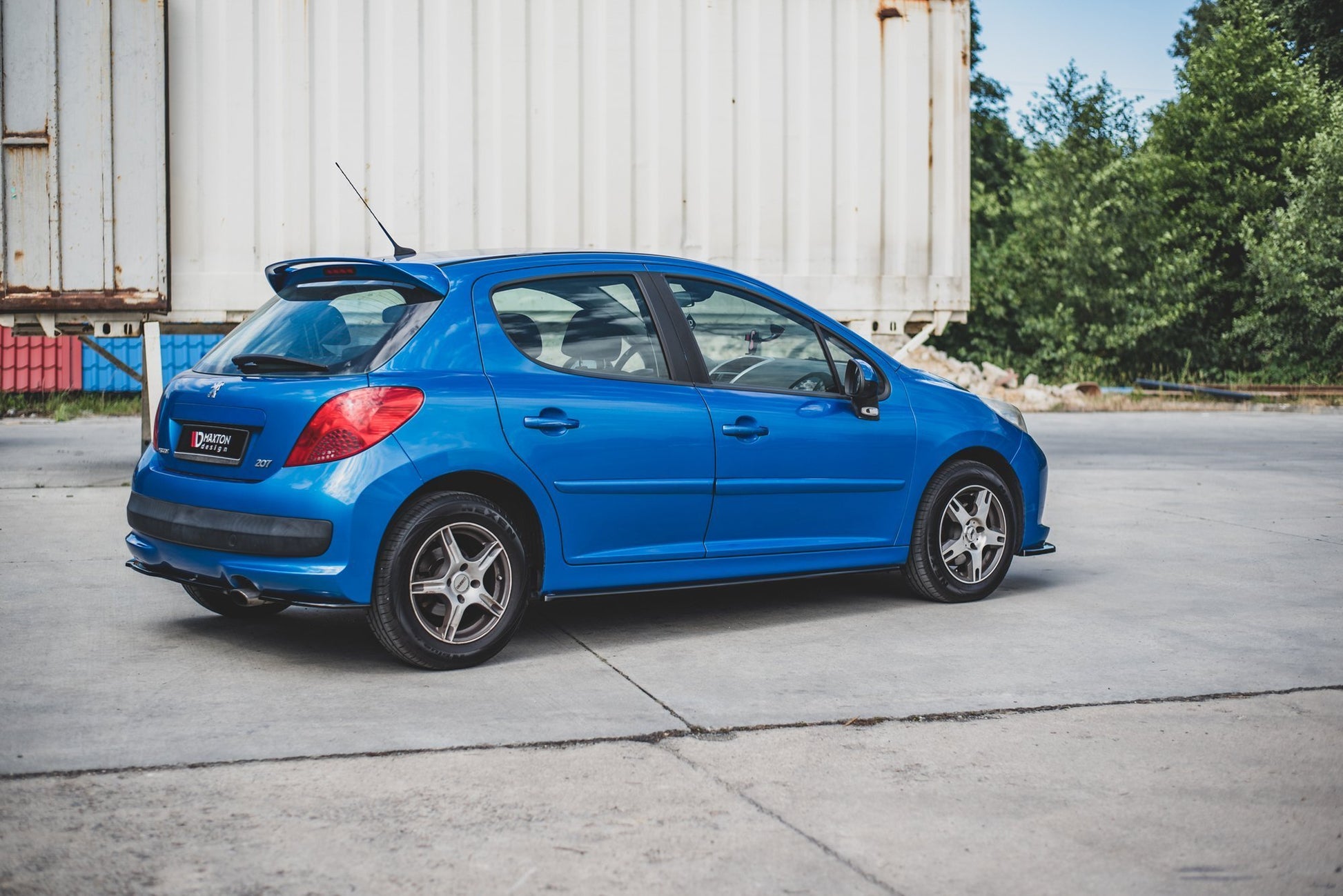 Seitenschweller Ansatz für Peugeot 207 Sport schwarz matt
