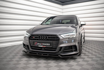 Front Ansatz V.1 für Audi S3 Sportback 8V Facelift Carbon Look