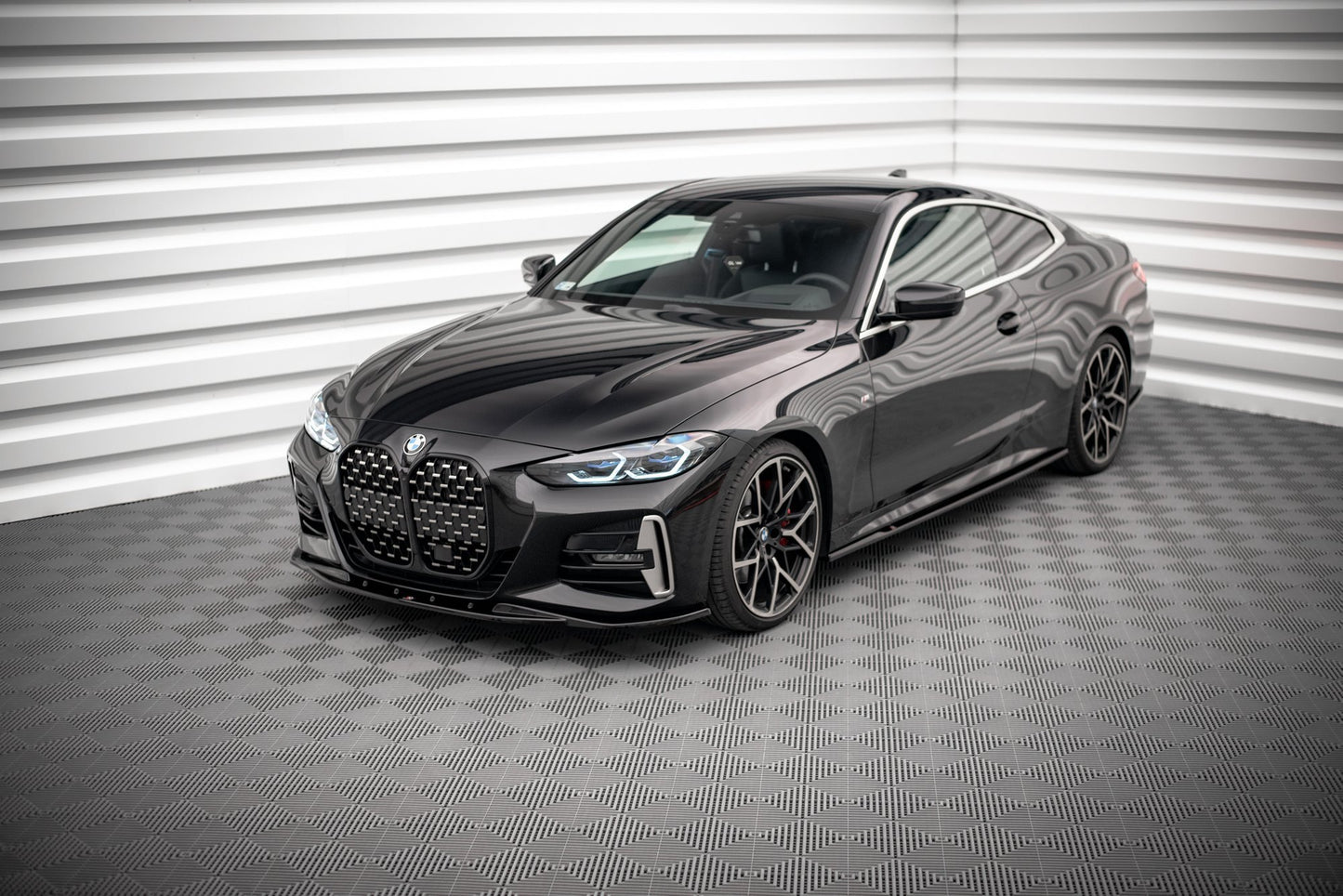 Front Ansatz V.1 für BMW 4er M-Paket G22 schwarz Hochglanz