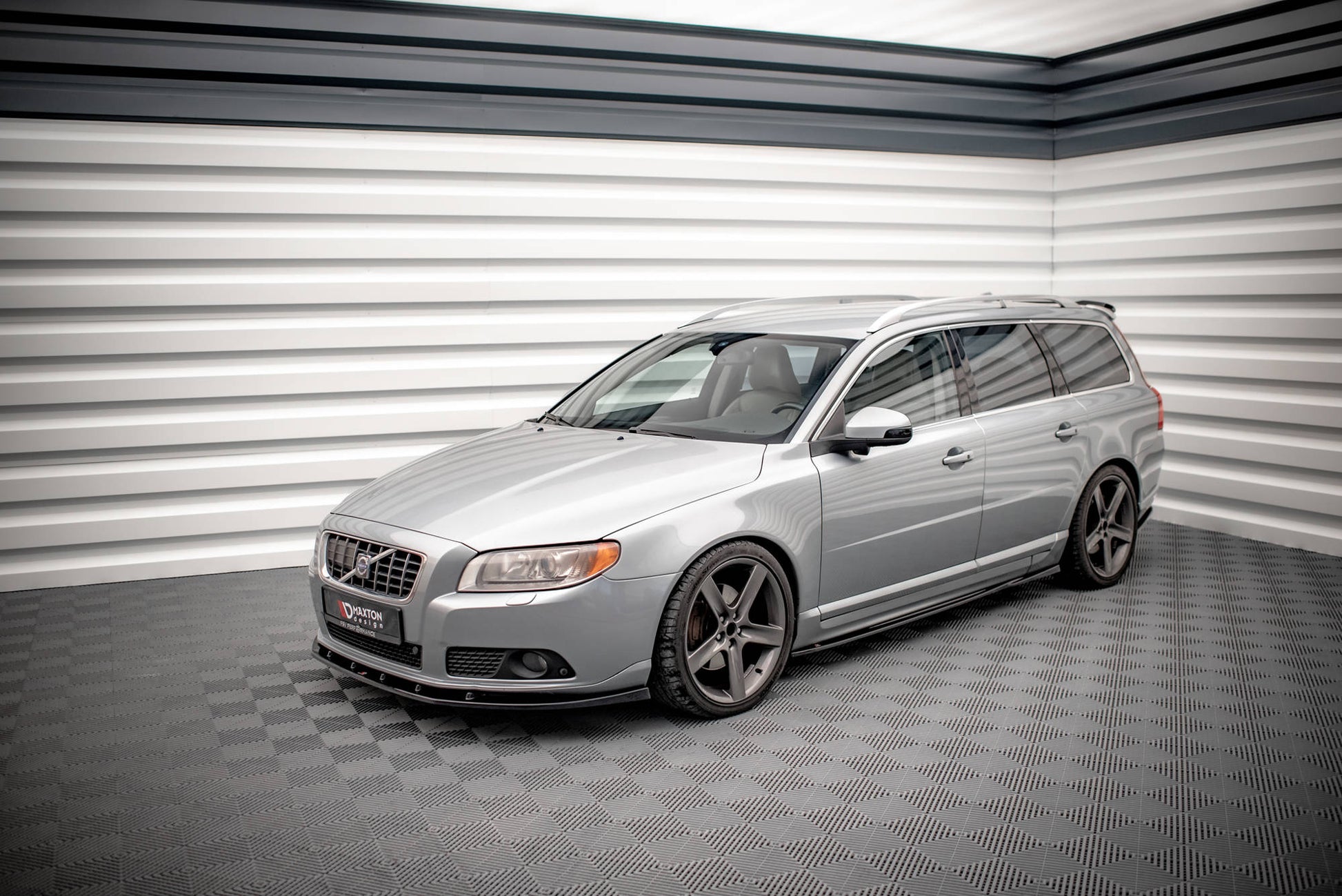 Seitenschweller Ansatz für Volvo V70 Mk3 schwarz Hochglanz