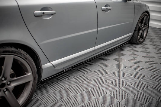 Seitenschweller Ansatz für Volvo V70 Mk3 schwarz matt