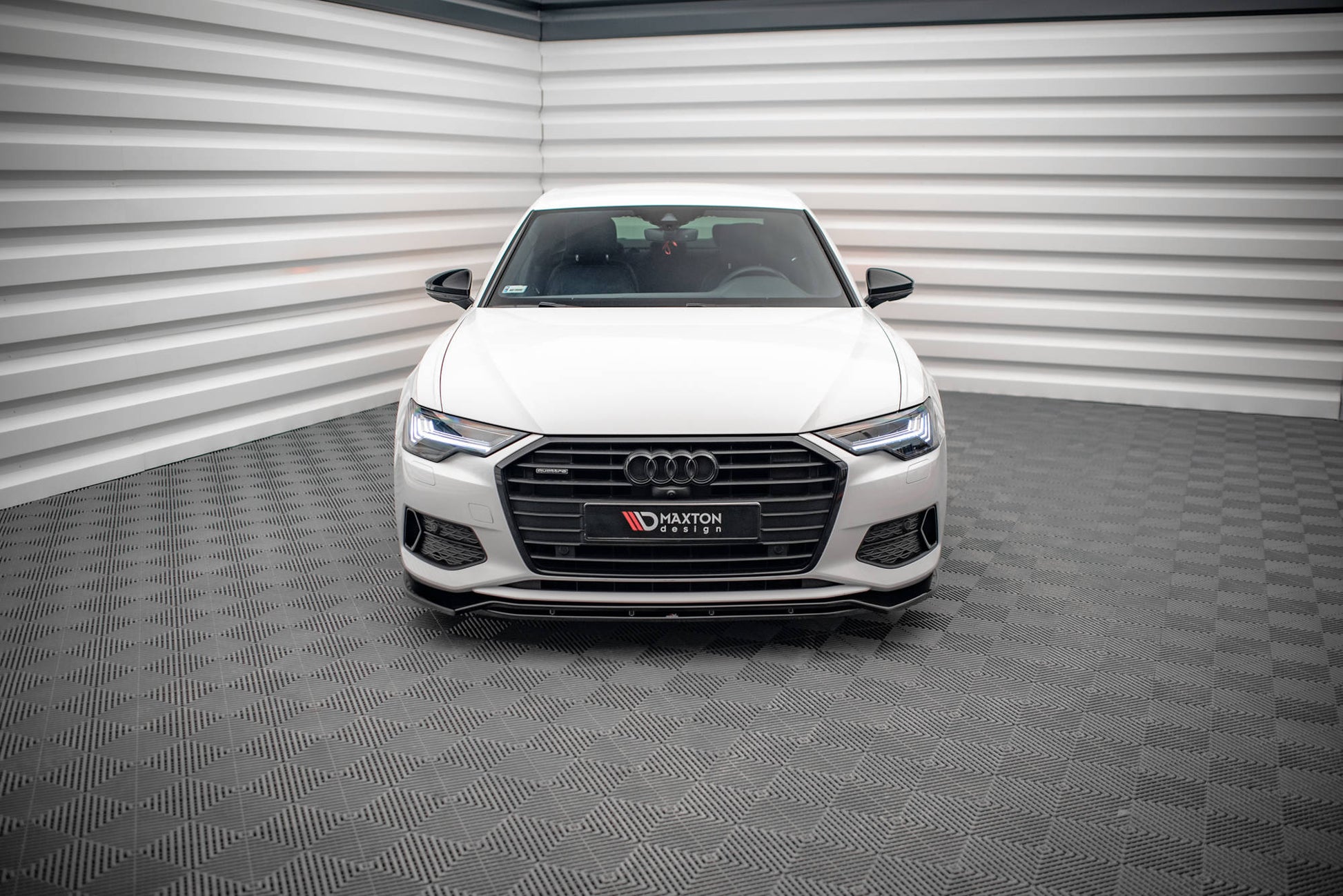 Front Ansatz V.3 für Audi A6 C8 schwarz matt