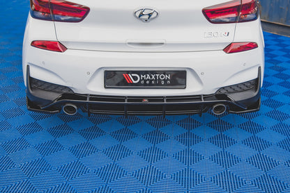 Heck Ansatz Flaps Diffusor V.4 für Hyundai I30 N Mk3 Hatchback schwarz matt