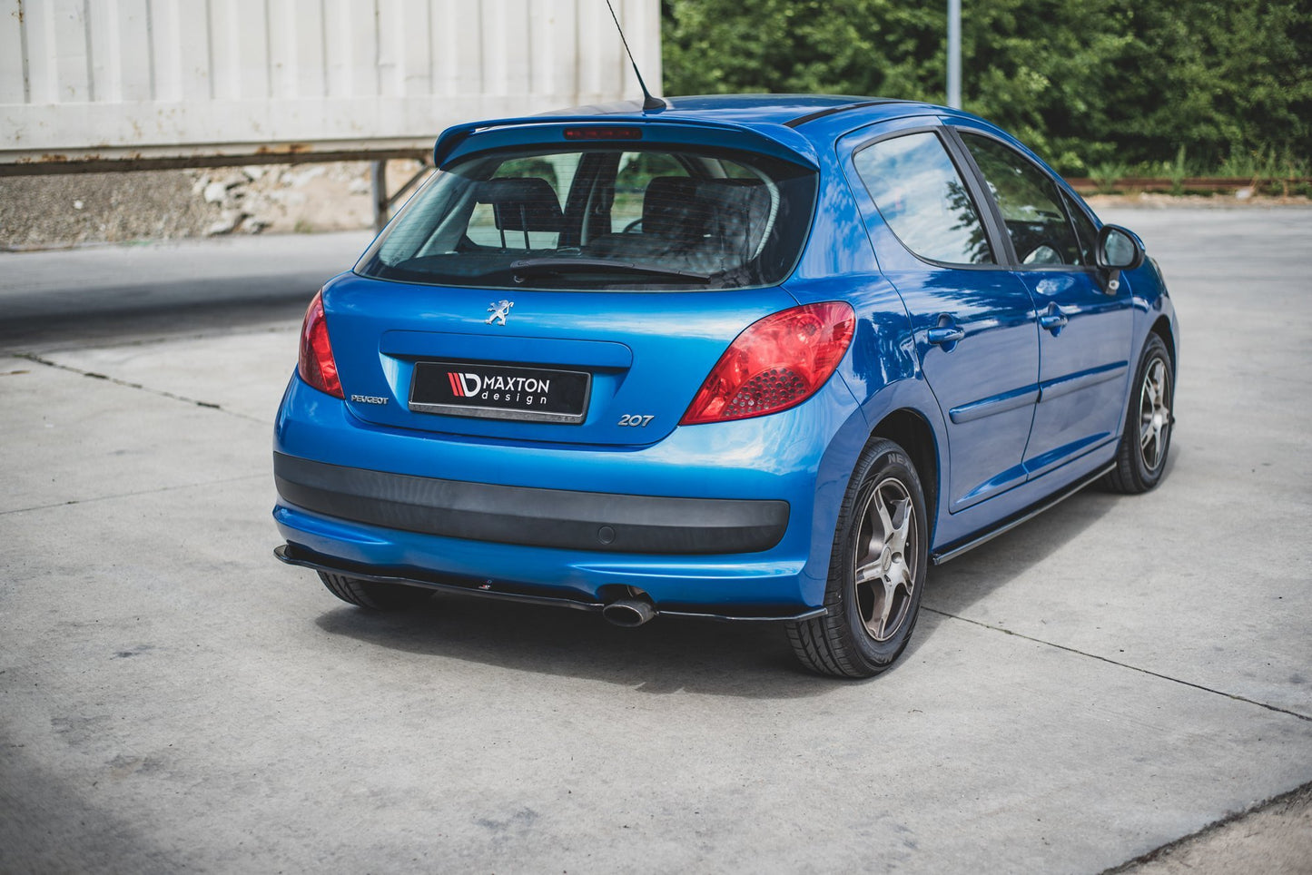 Heck Ansatz Flaps Diffusor für Peugeot 207 Sport schwarz matt