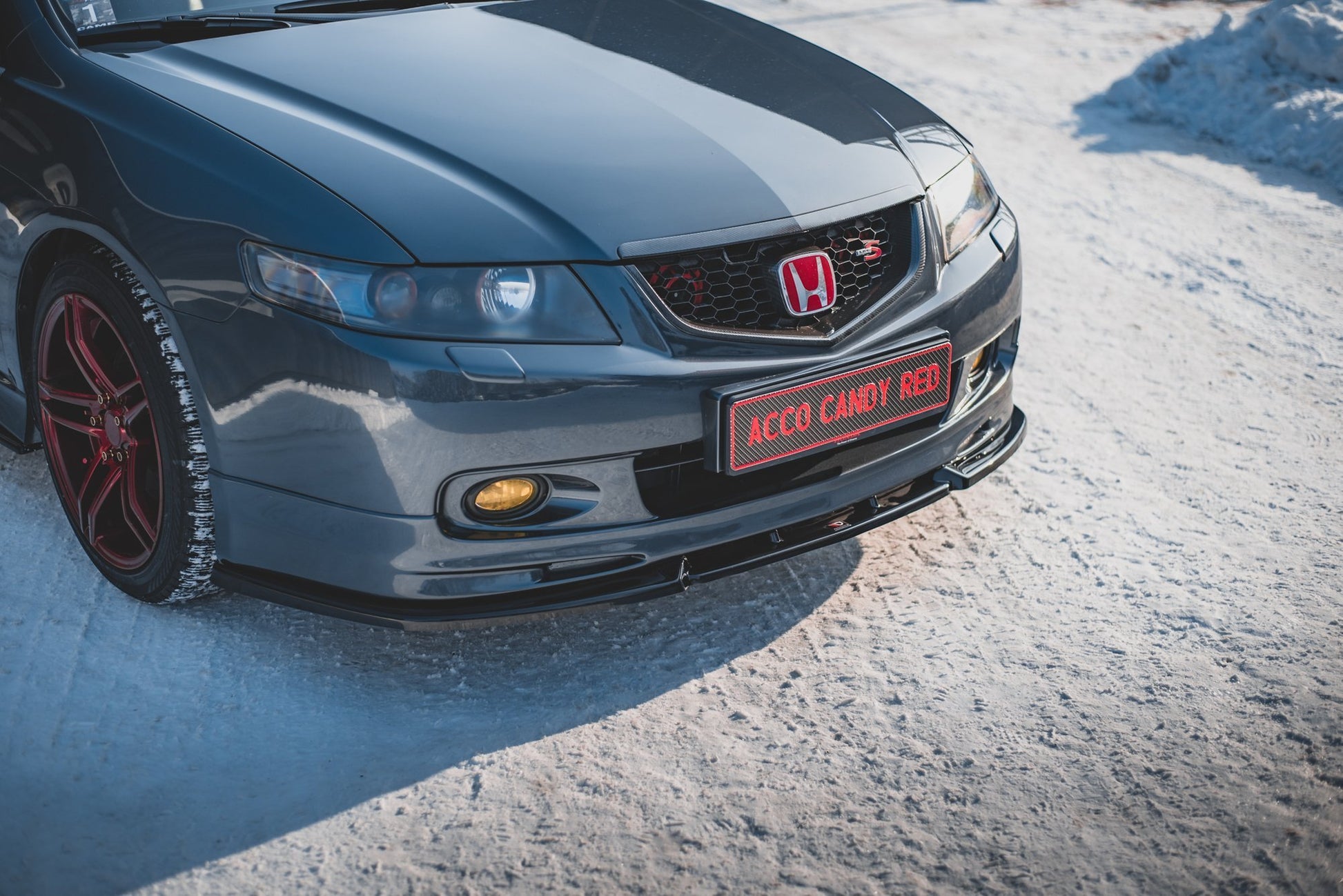 Front Ansatz V.2 für Honda Accord Mk7 Type-S schwarz Hochglanz