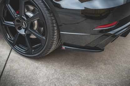 Heck Ansatz Flaps Diffusor V.2 für Audi RS3 8V Sportback Facelift schwarz Hochglanz