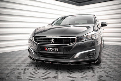 Front Ansatz V.1 für Peugeot 508 GT Mk1 Facelift schwarz Hochglanz