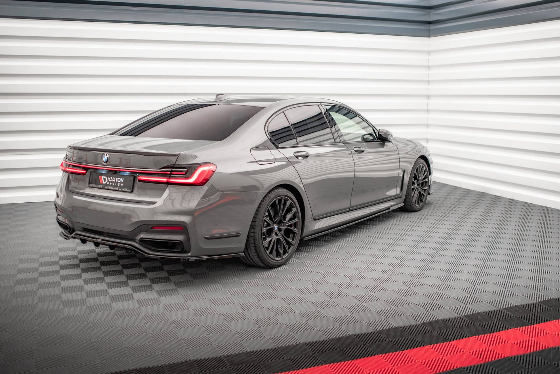 Seitenschweller Ansatz für BMW 7 M-Paket G11 Facelift Carbon Look