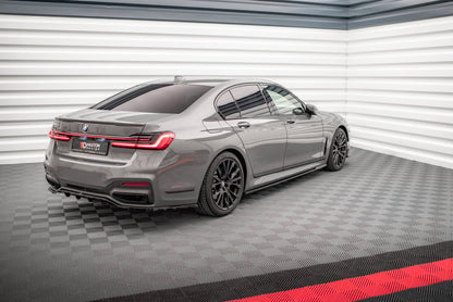 Seitenschweller Ansatz für BMW 7 M-Paket G11 Facelift schwarz Hochglanz