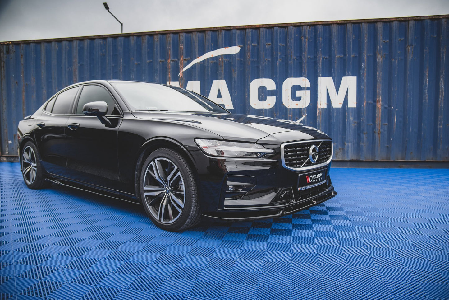 Seitenschweller Ansatz für V.1 für Volvo S60/V60 R-Design Mk3 schwarz matt