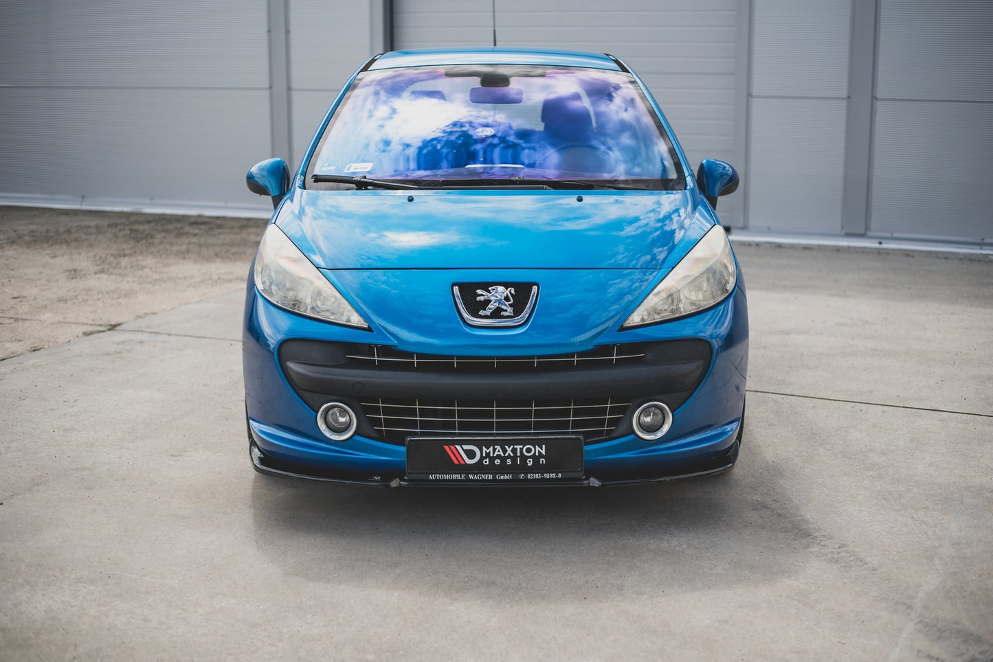 Front Ansatz für Peugeot 207 Sport schwarz matt