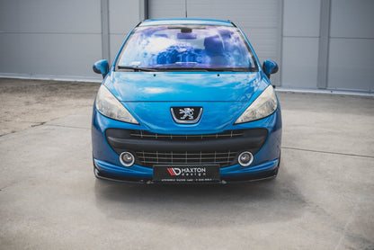 Front Ansatz für Peugeot 207 Sport schwarz matt