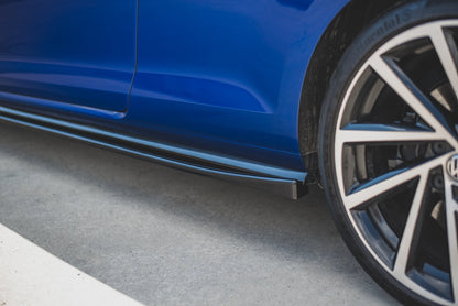 Seitenschweller Ansatz für V.4 VW Golf 7 R / R-Line Facelift schwarz matt