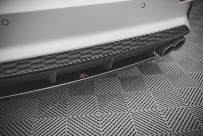 Mittlerer Diffusor Heck Ansatz für Audi S3 Sportback 8Y schwarz matt