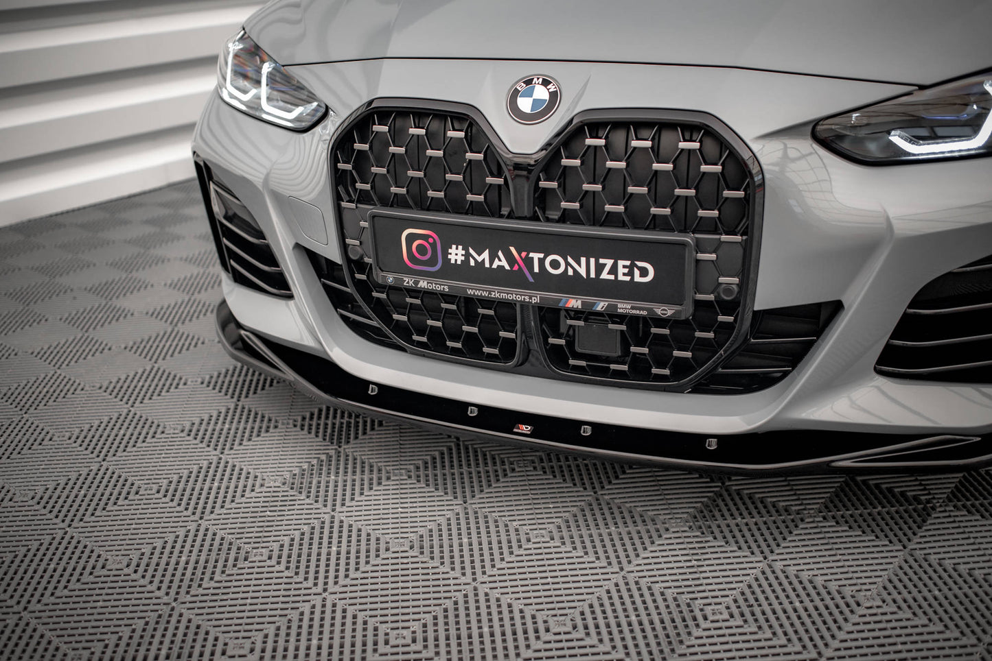 Front Ansatz V.3 für BMW 4er Gran Coupe M-Paket G26 Carbon Look