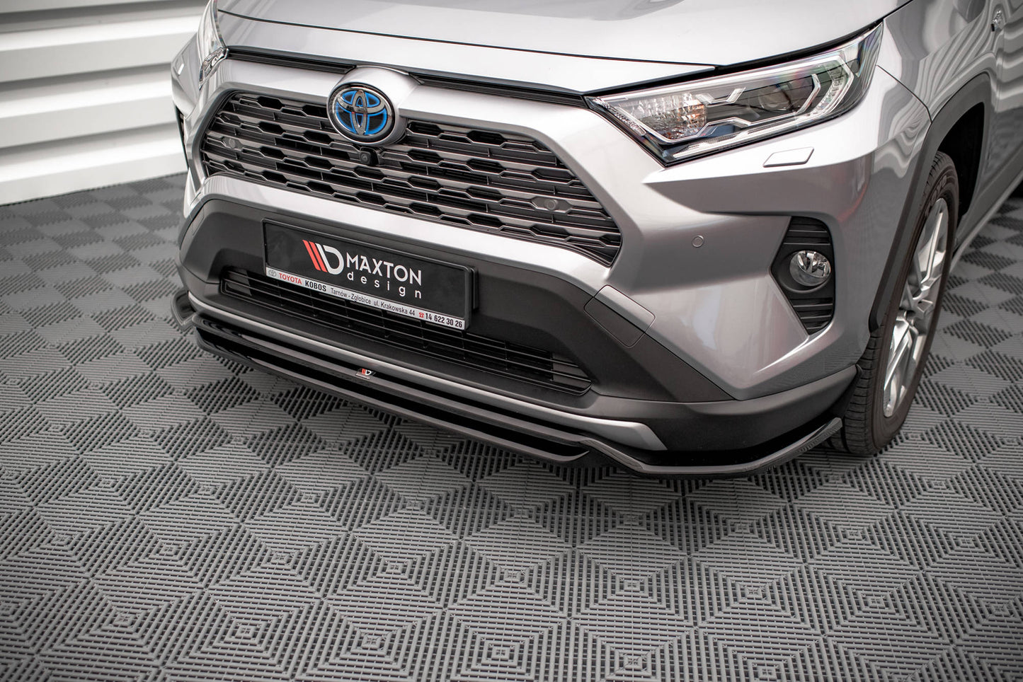 Front Ansatz für Toyota RAV4 Mk5 schwarz Hochglanz