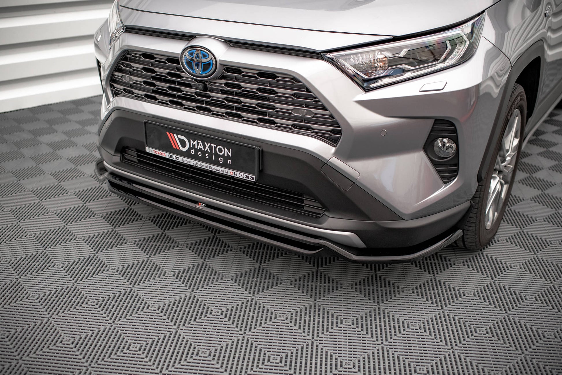 Front Ansatz für Toyota RAV4 Mk5 schwarz Hochglanz