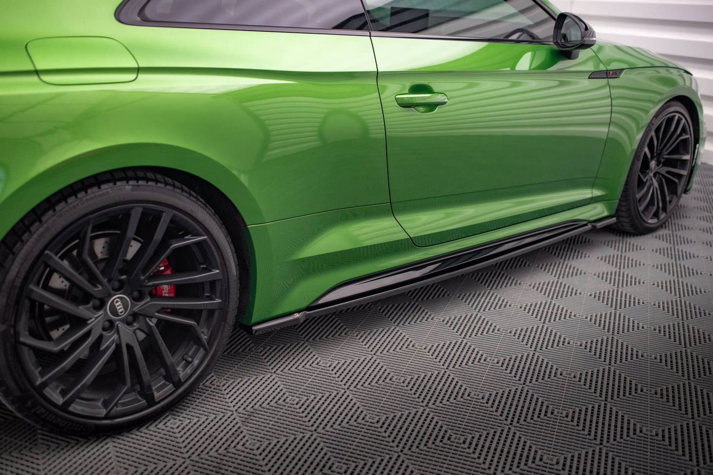 Seitenschweller Ansatz für Audi RS5 Coupe F5 Facelift schwarz matt