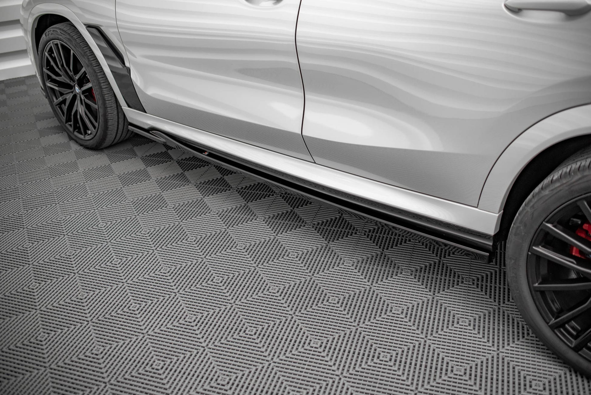 Seitenschweller Ansatz für BMW X6 M-Paket G06 Carbon Look