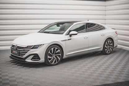 Seitenschweller Ansatz für Volkswagen Arteon R/ R-Line Facelift schwarz matt