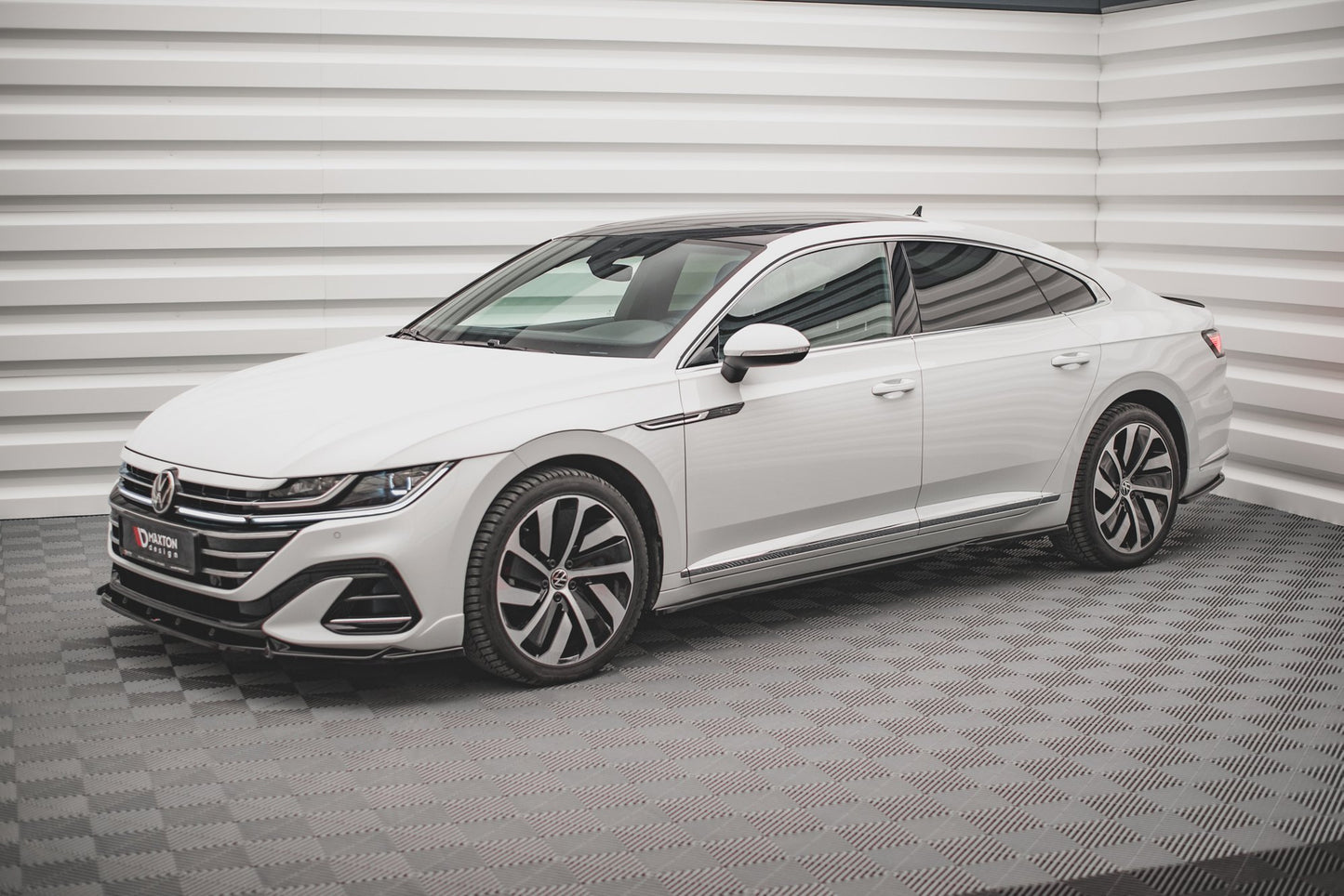 Seitenschweller Ansatz für Volkswagen Arteon R/ R-Line Facelift schwarz Hochglanz