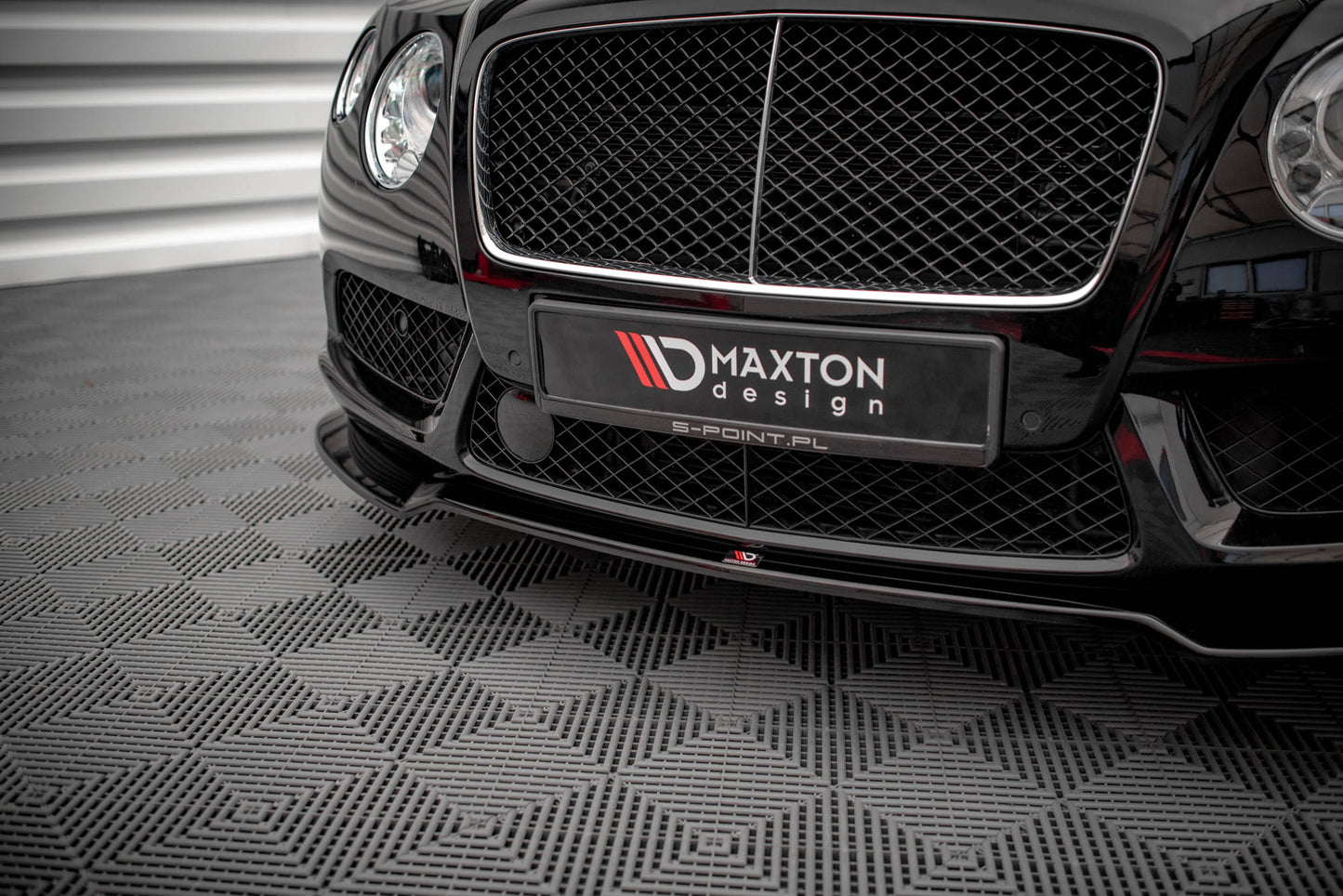 Front Ansatz V.1 für Bentley Continental GT V8 S Mk2 schwarz Hochglanz
