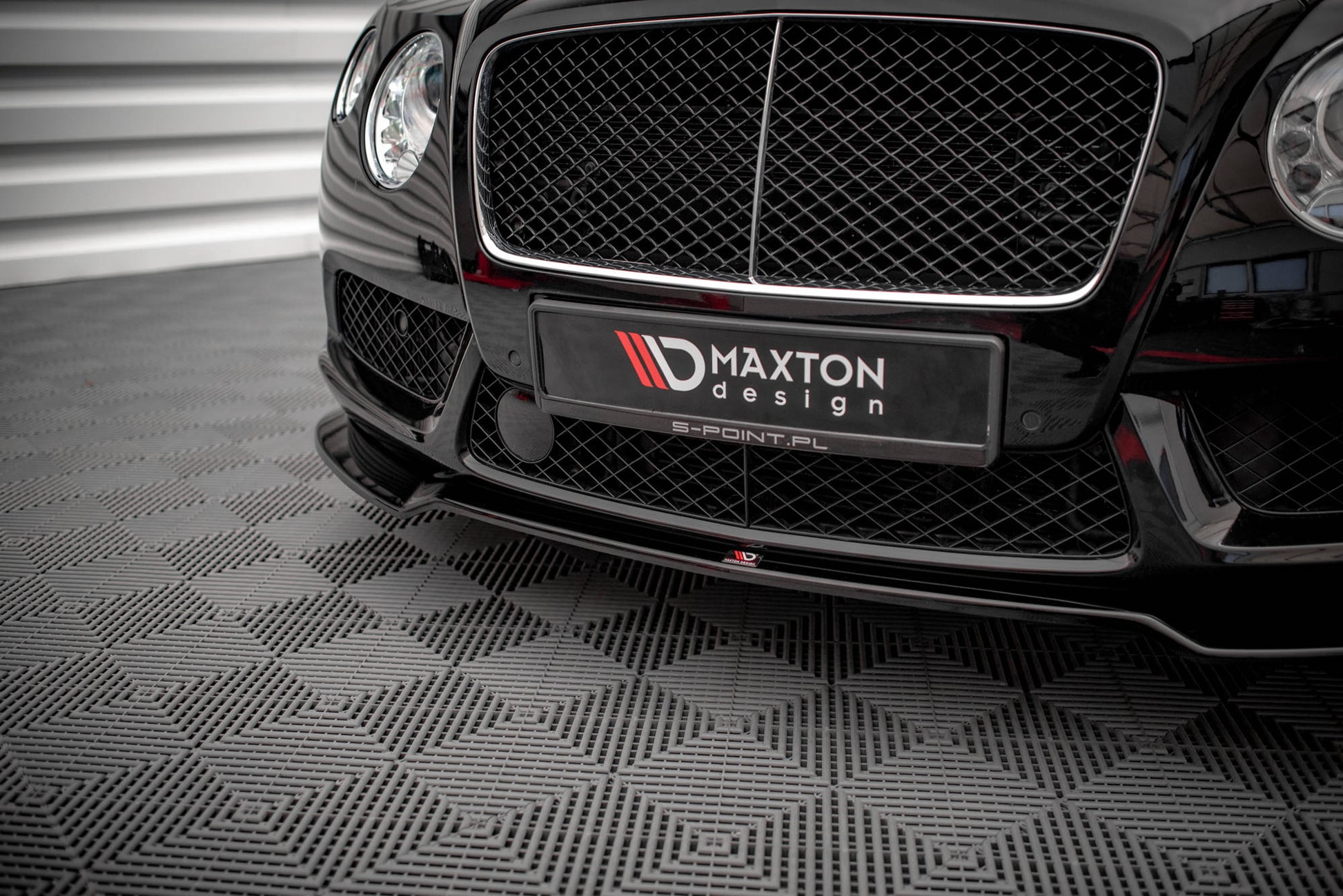 Front Ansatz V.1 für Bentley Continental GT V8 S Mk2 schwarz Hochglanz