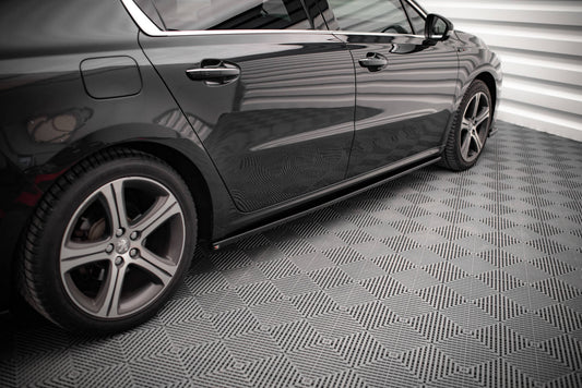 Seitenschweller Ansatz für Peugeot 508 GT Mk1 Facelift schwarz matt