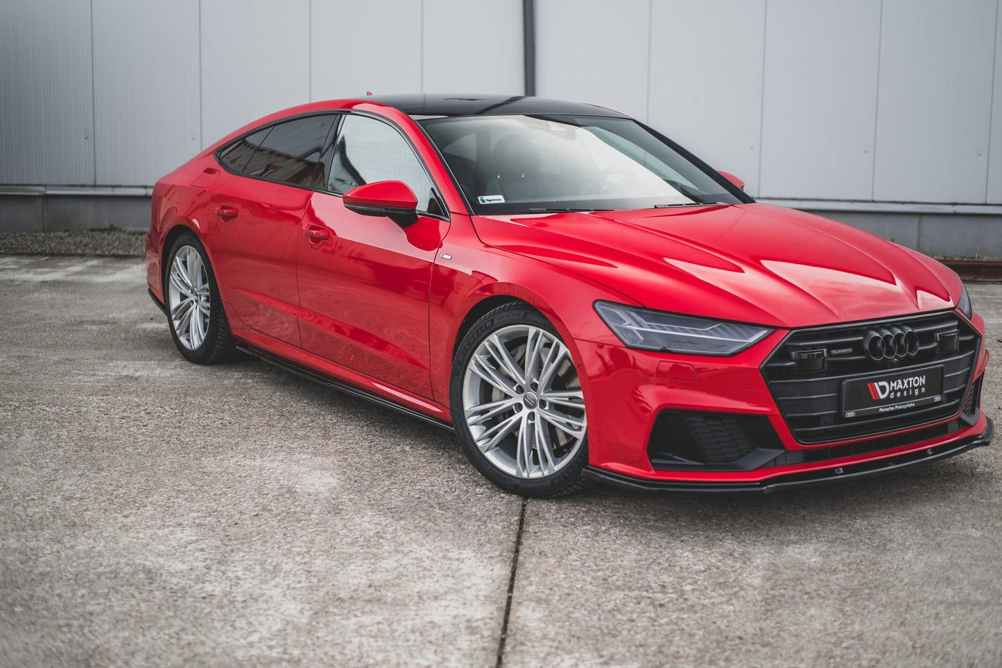 Seitenschweller Ansatz für Audi A7 C8 S-Line / S7 C8 schwarz Hochglanz