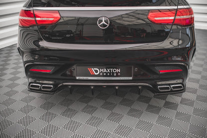 Heck Ansatz Flaps Diffusor V.1 für Mercedes-Benz GLE Coupe 63 AMG C292 Carbon Look