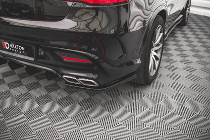Heck Ansatz Flaps Diffusor V.2 für Mercedes-Benz GLE Coupe 63 AMG C292 schwarz Hochglanz