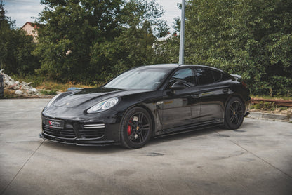 Seitenschweller Ansatz für V.2 für Porsche Panamera Turbo 970 Facelift Carbon Look
