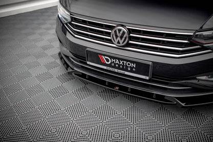 Front Ansatz V.2 für Volkswagen Passat B8 Facelift schwarz Hochglanz